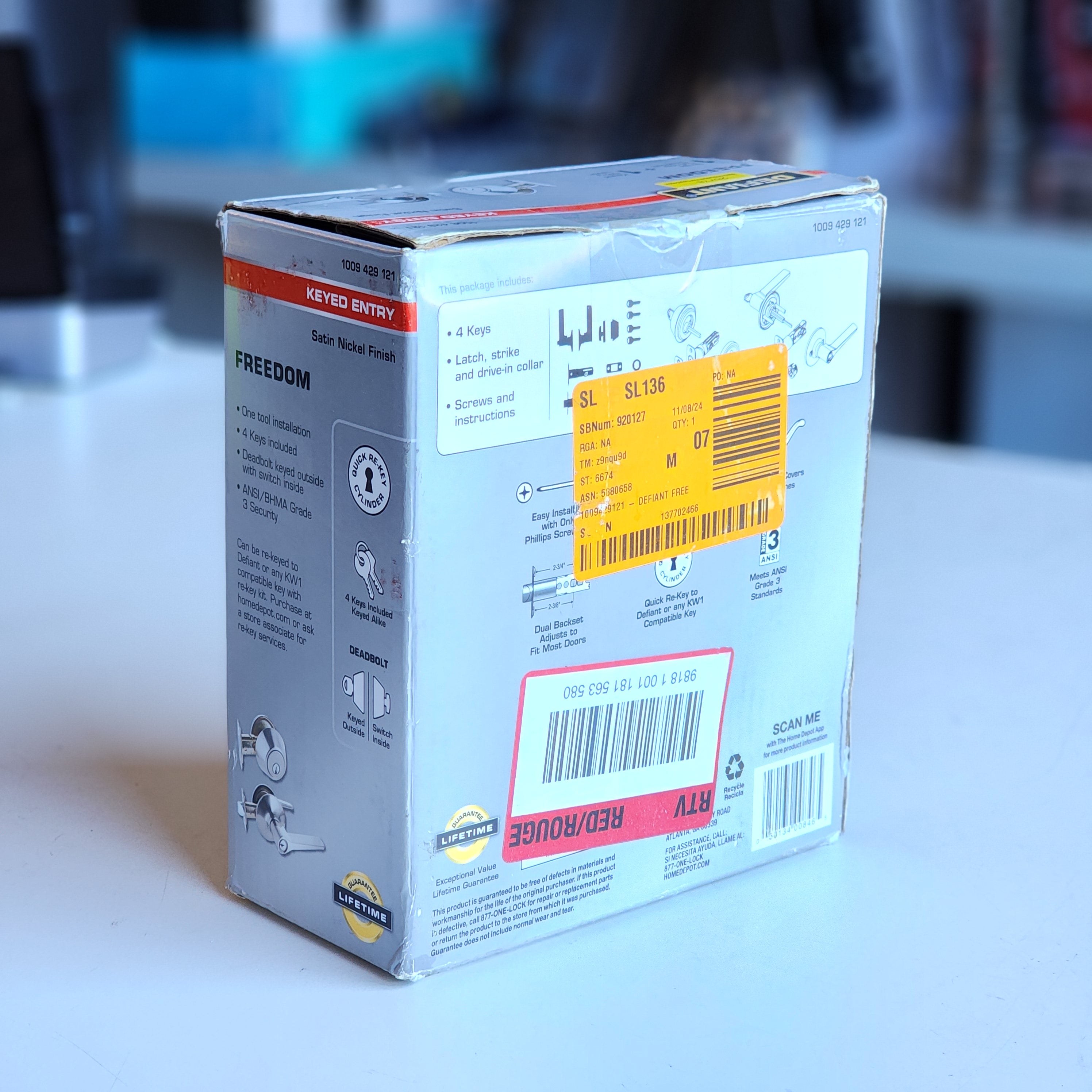 Freedom Satin Nickel Single Cylinder Combo Pack (32MEX2D1B) Freedom Satin Nickel Single Cylinder Combo Pack (32MEX2D1B)